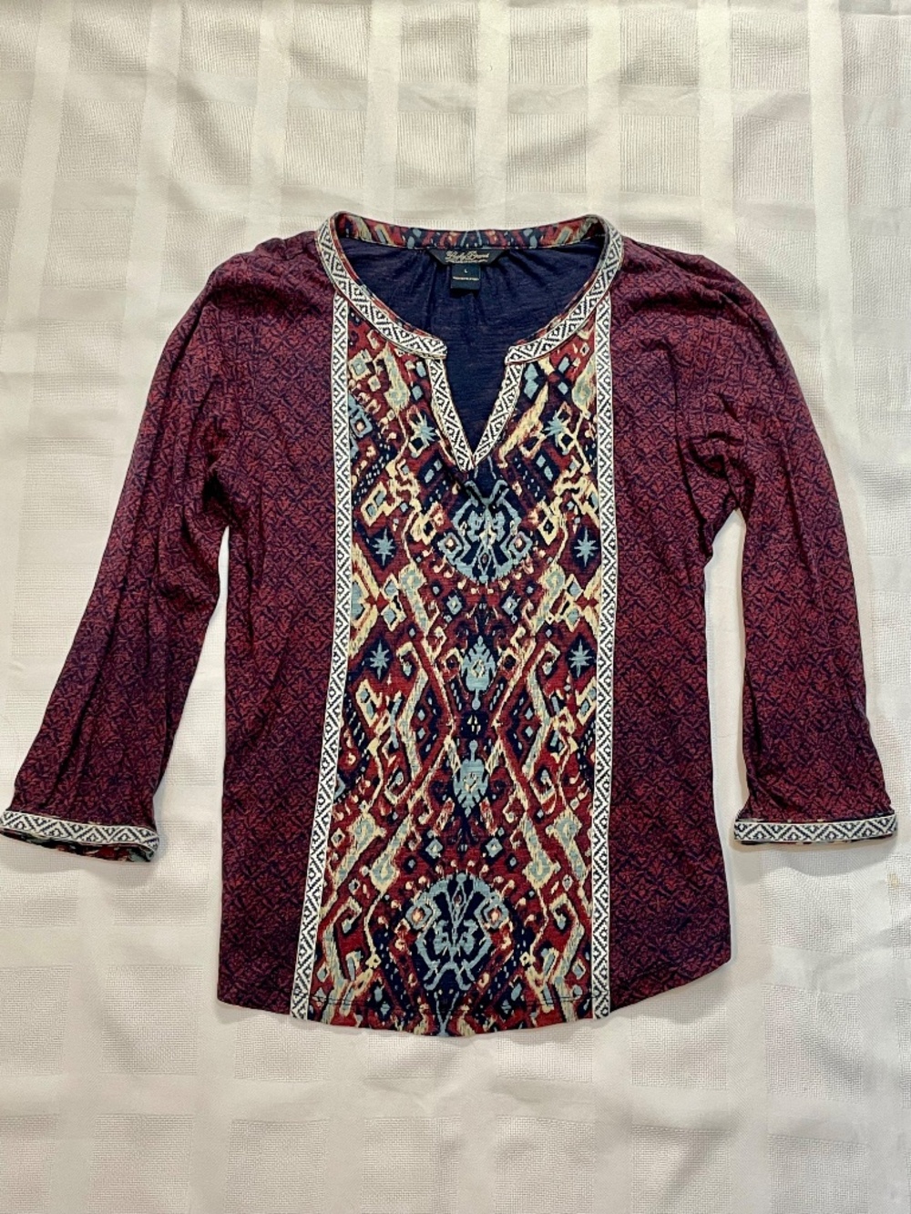 Lucky Brand Women's Lightweight 3/4 sleeve Shirt
